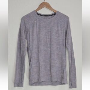 Smartwool Merino 250 Base Layer Top Merino Wool Purple Stripe Heather Size L
